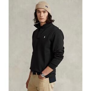 POLO Ralph Lauren Double Knit Mock Neck Snap Front Henley Sweatshirt Men's XL